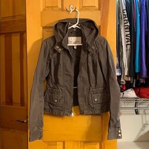 Vintage Abercrombie canvas Moto jacket, size L